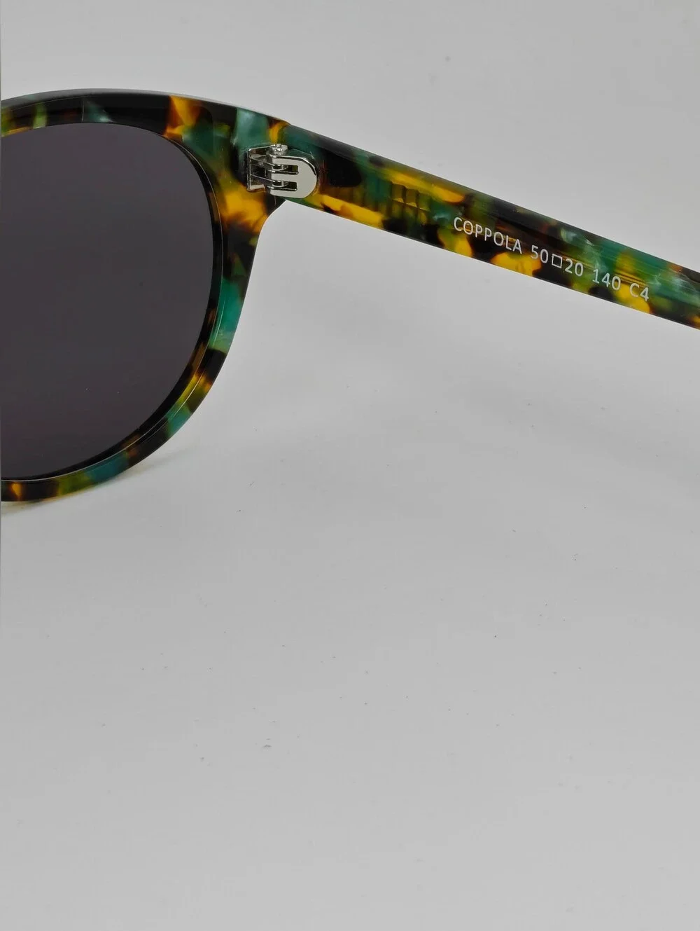 Coppola. Marble Tortoise & Teal Round Frame. Unique Color.
